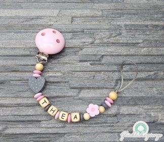 Personalisierte Schnullerkette mit Namen / Namenskette Baby